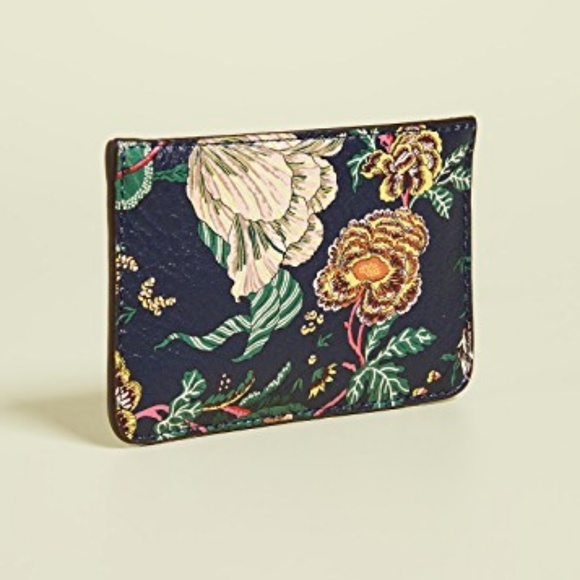 Tory Burch Floral Tassel Topcard Wallet - Picture 2 of 5